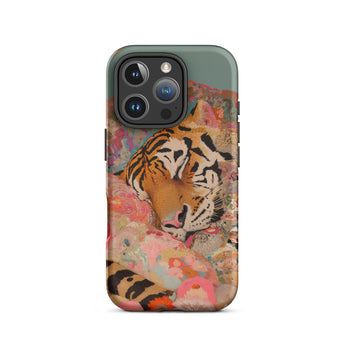 Sweet Dreams - Bengal Tiger Surrealism Iphone Case, 16 Pro / Matte, Tiger-themed Phone Case