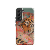 Sweet Dreams - Bengal Tiger Surrealism Phone Case Samsung Galaxy S22 / Gloss Vibrant Phone Case Tiger Orange Black Stripes Soft Bengal