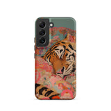 Sweet Dreams - Bengal Tiger Surrealism Phone Case Samsung Galaxy S22 / Matte Vibrant Phone Case Tiger Orange Black Stripes Colorful Bengal