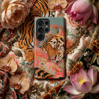 Sweet Dreams - Bengal Tiger Surrealism Phone Case Vibrant Intricately Designed Phone Case Tiger Orange Black Bengal Surrealism, Iphone