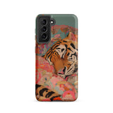 Sweet Dreams - Bengal Tiger Surrealism Phone Case Samsung Galaxy S21 / Matte Vibrant Phone Case Tiger Orange Black Stripes Soft Bengal