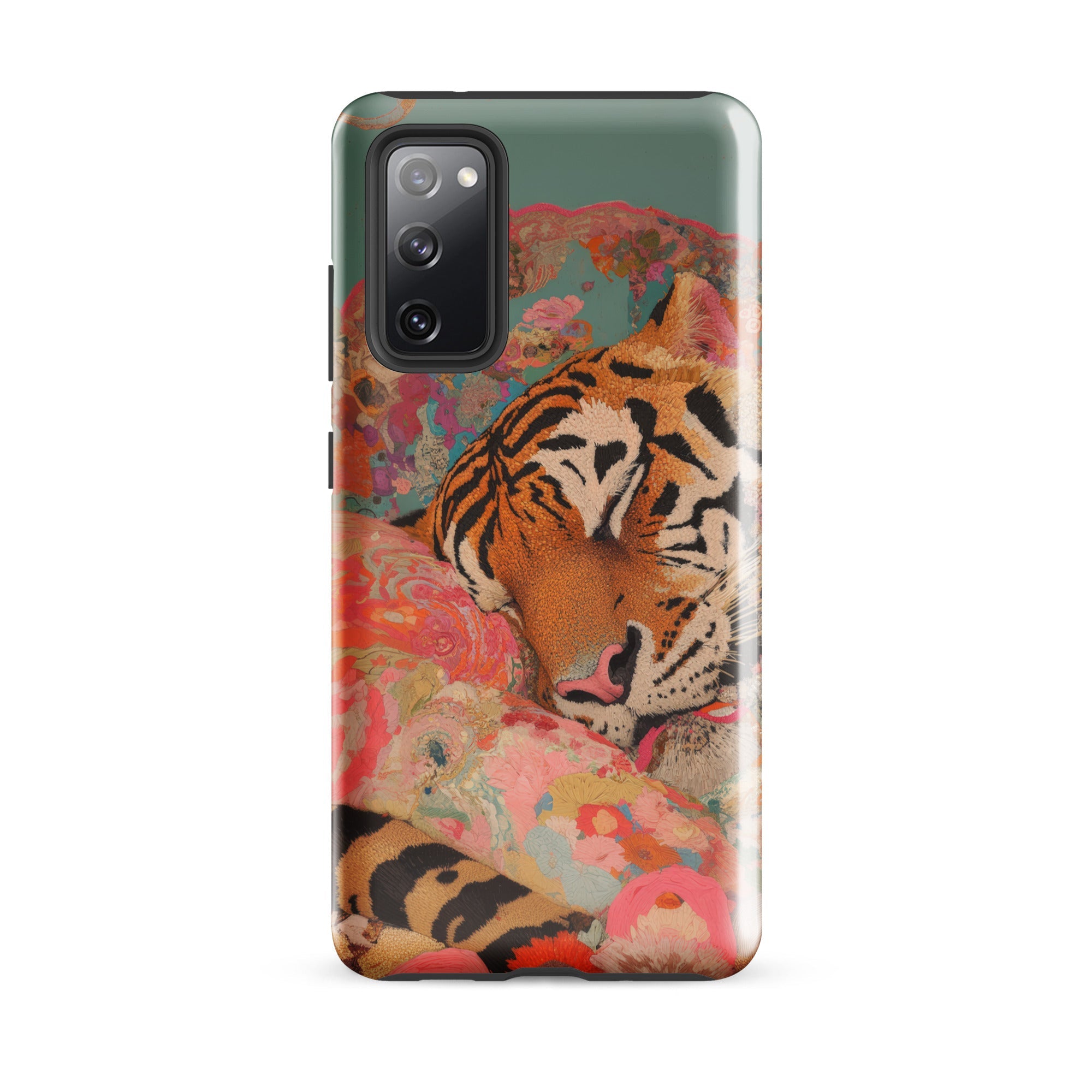 Sweet Dreams Bengal Tiger Surrealism Samsung Case, Galaxy S20 Fe / Gloss, Phone Case Tiger Design