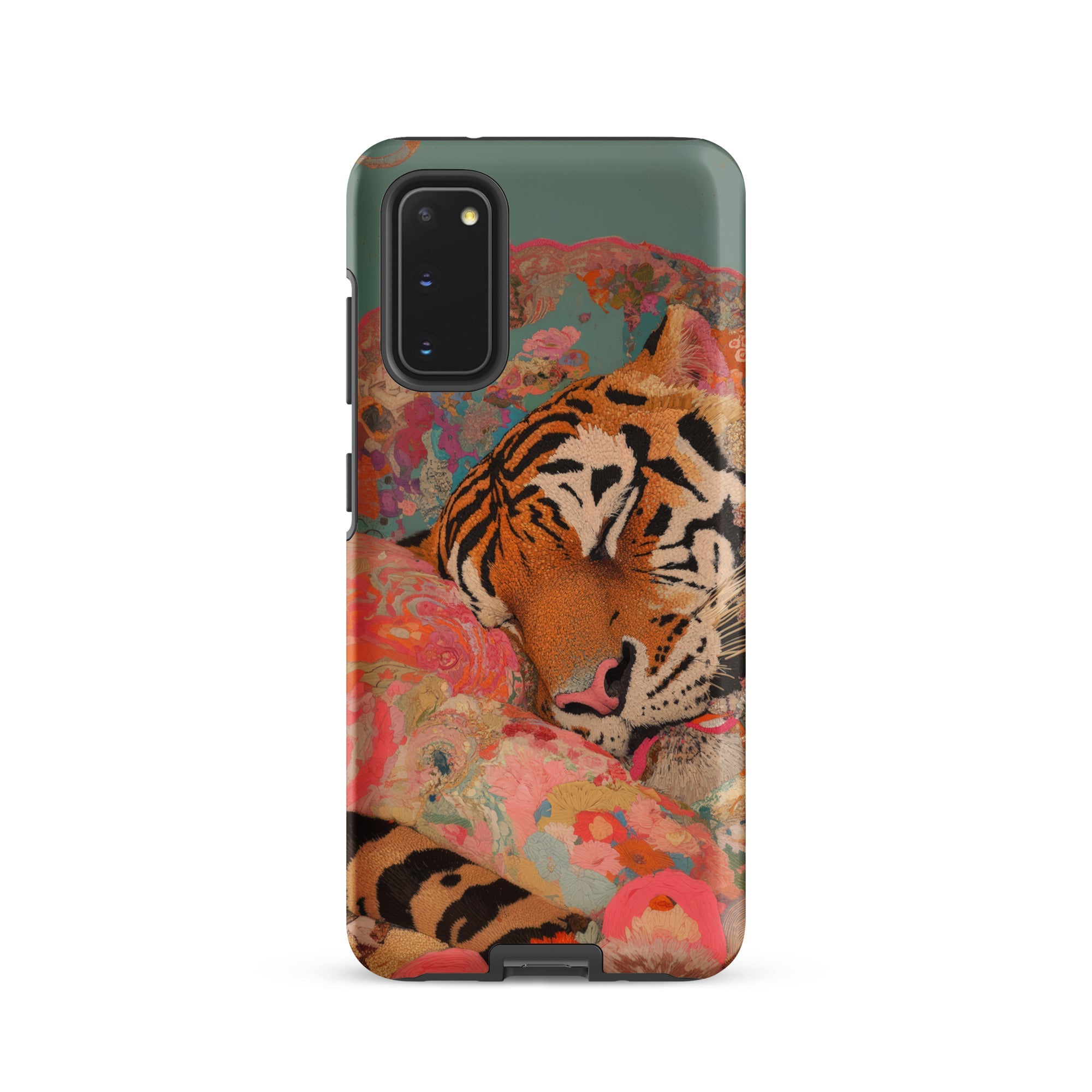 Sweet Dreams Bengal Tiger Surrealism Samsung Case, Galaxy S20 / Matte, Smartphone Case Vibrant Artistic Depiction Tiger