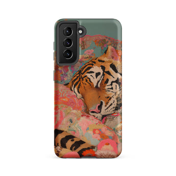 Sweet Dreams - Bengal Tiger Surrealism Samsung Case, Galaxy S21 Fe / Matte, Phone Case Tiger Design