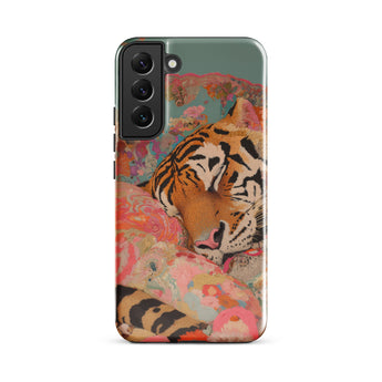 Sweet Dreams - Bengal Tiger Surrealism Samsung Case, Galaxy S22 Plus / Gloss, Smartphone Case Tiger Design