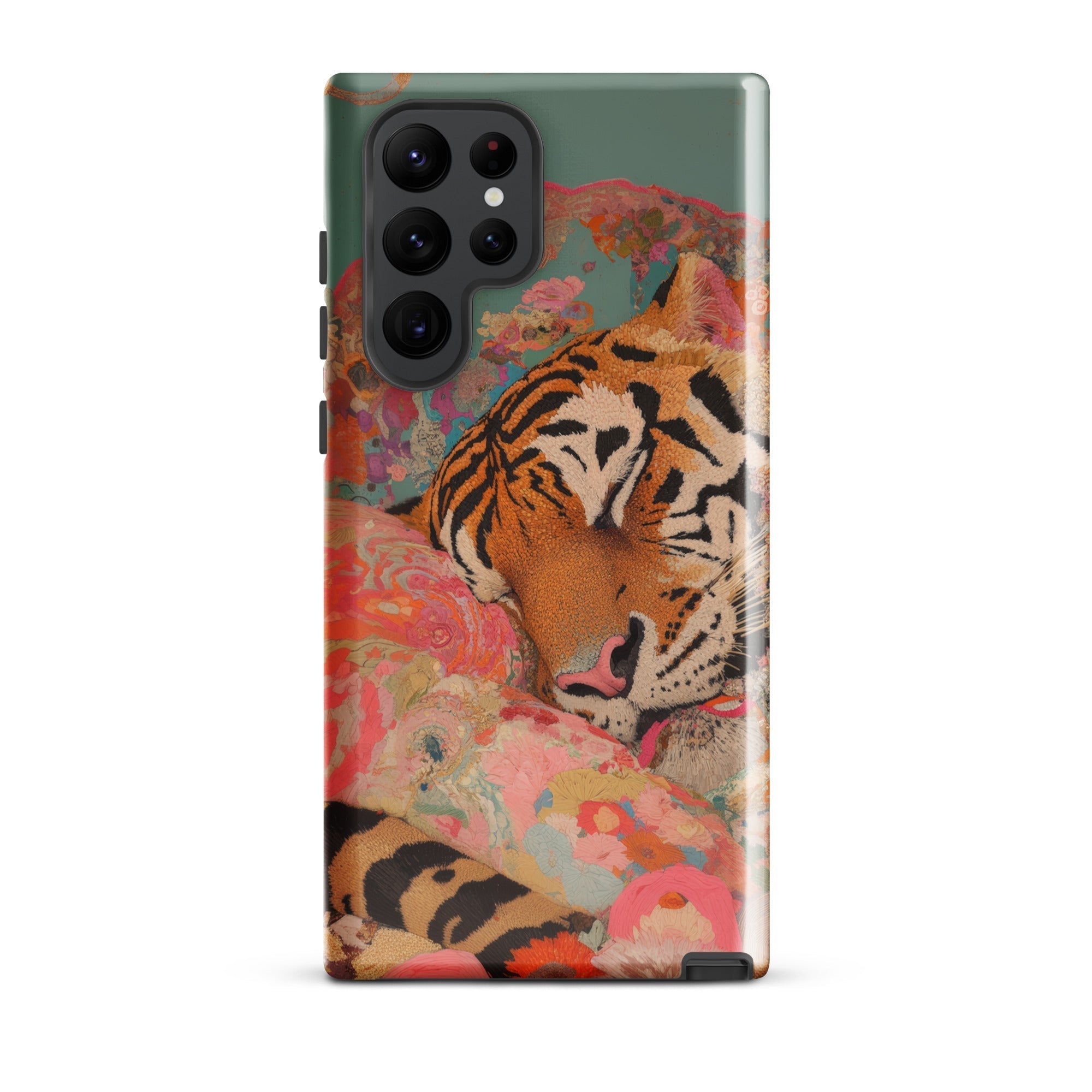 Sweet Dreams Bengal Tiger Surrealism Samsung Case, Galaxy S22 Ultra / Gloss, Smartphone Tiger Themed Case