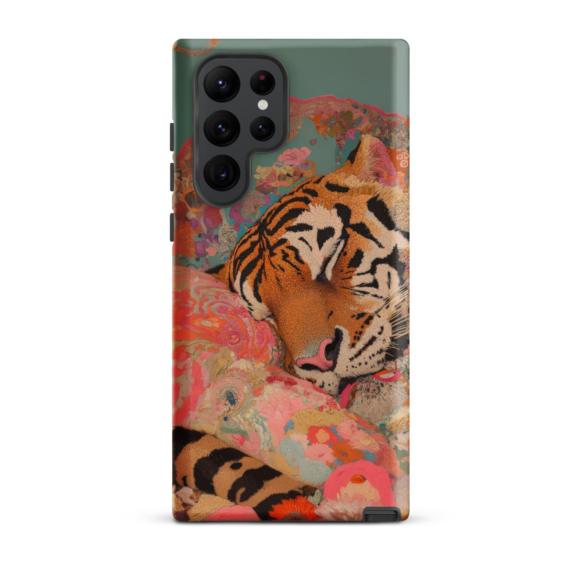 Sweet Dreams Bengal Tiger Surrealism Samsung Case, Galaxy S22 Ultra / Matte, Cell Phone Case Tiger Design