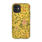 Sweet Summer - Painted Chinese Silk Iphone Case, 12 Mini / Matte, Yellow Floral Patterned Phone Case