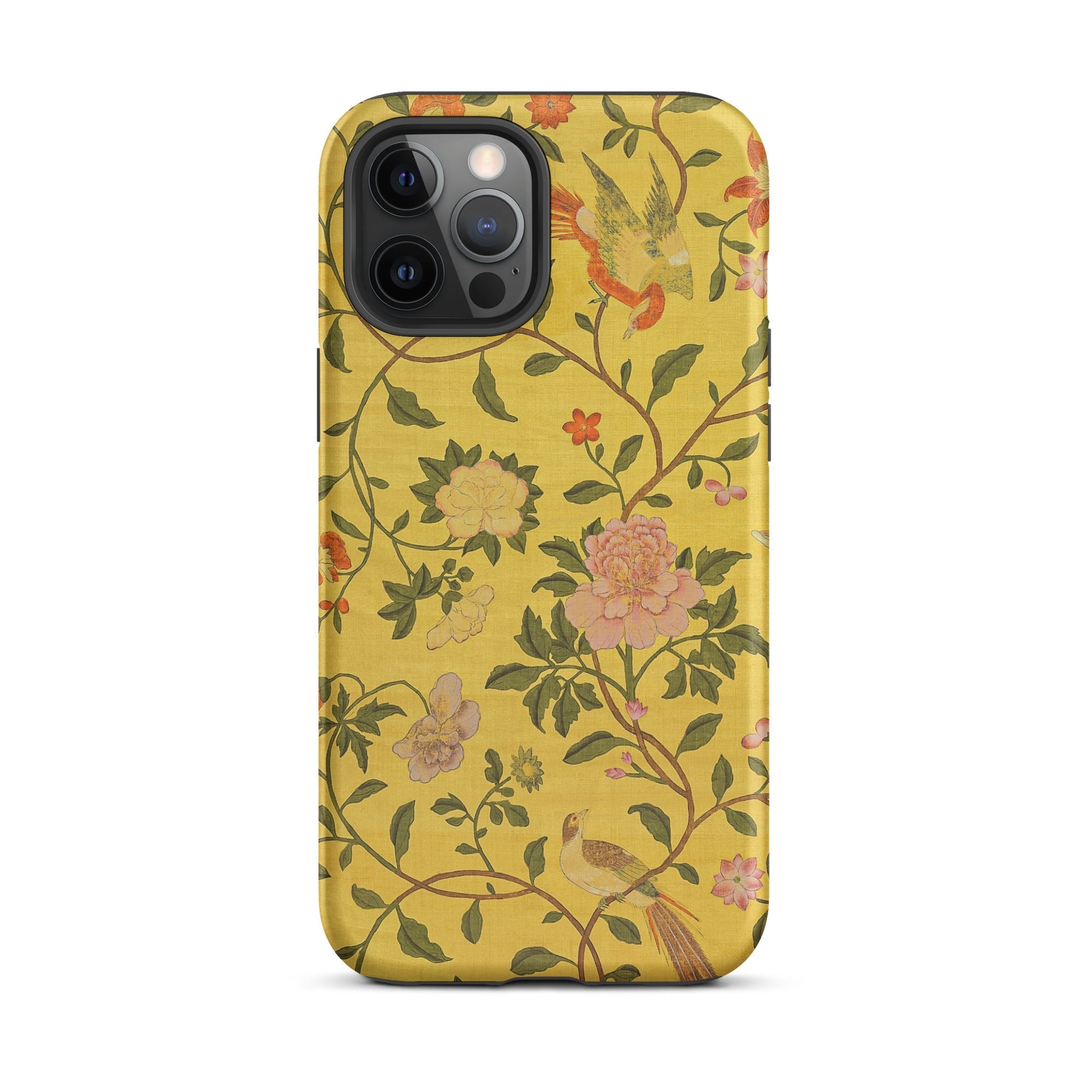Sweet Summer Painted Chinese Silk Iphone Case, 12 Pro Max / Matte, Floral Patterned Phone Case