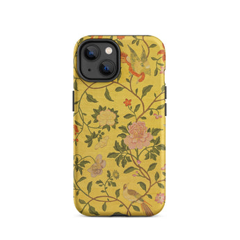 Sweet Summer - Painted Chinese Silk Iphone Case, 14 / Matte, Floral Patterned Phone Case