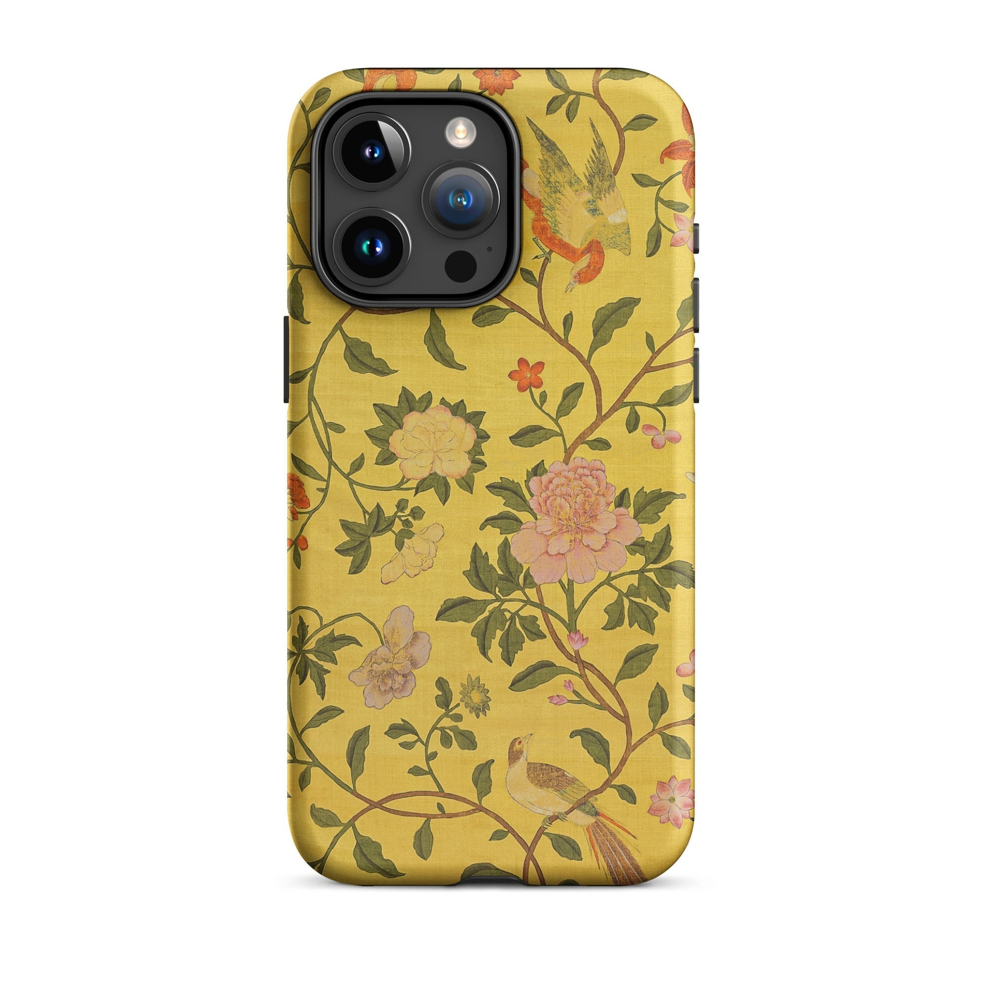 Sweet Summer Painted Chinese Silk Iphone Case, 15 Pro Max / Matte, Floral Patterned Phone Case
