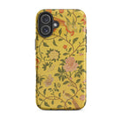 Sweet Summer Painted Chinese Silk Iphone Case, 16 Plus / Matte, Yellow Phone Case Floral Bird Design