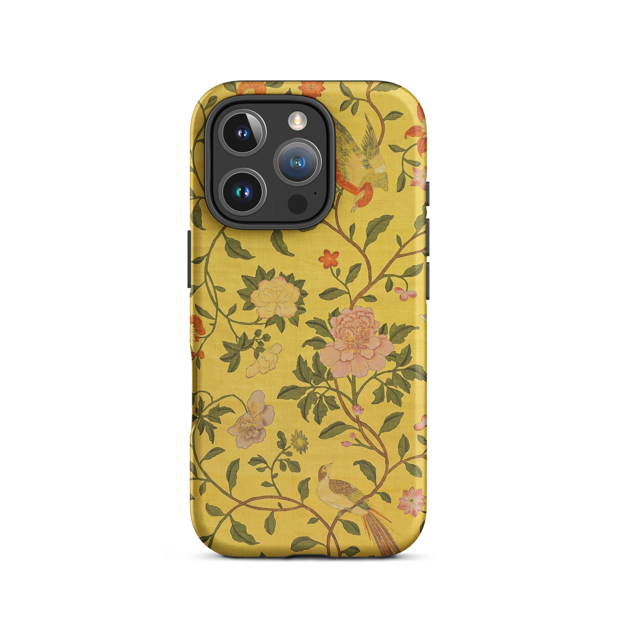 Sweet Summer Painted Chinese Silk Iphone Case, 16 Pro / Matte, Floral Patterned Phone Case