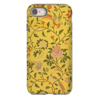 Sweet Summer - Painted Chinese Silk Phone Case Iphone 8 / Matte Yellow Floral Patterned Phone Case Sweet Summer, Iphone