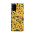 Sweet Summer Painted Chinese Silk Samsung Case, Galaxy S20 Plus / Matte, Yellow Smartphone Case Floral Bird Pattern