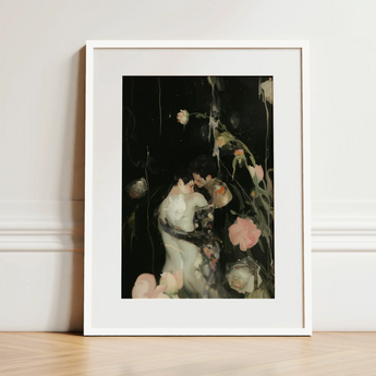 Sweet Surrender - Gay Neo-romantic Art Print / Canvas, 12x16’’ / 31x41cm / White Frame / Matboard, Posters Prints & Visual Artwork, Toby