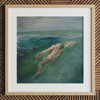 Swimmer - John La Farge Art Print / Canvas, Enters La Farge’s, Farge’s Picture Plane, Picture Plane Diagonally, Flesh-toned Form Cutting,