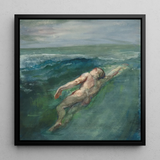 Swimmer - John La Farge Art Print / Canvas, Enters La Farge’s, Farge’s Picture Plane, Picture Plane Diagonally, Flesh-toned Form Cutting,