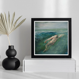 Swimmer - John La Farge Art Print / Canvas, Enters La Farge’s, Farge’s Picture Plane, Picture Plane Diagonally, Flesh-toned Form Cutting,