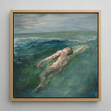 Swimmer - John La Farge Art Print / Canvas, Enters La Farge’s, Farge’s Picture Plane, Picture Plane Diagonally, Flesh-toned Form Cutting,