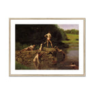 Swimming Hole - Thomas Eakins Art Print, Classical Painting Swimmers Hole Summer Day