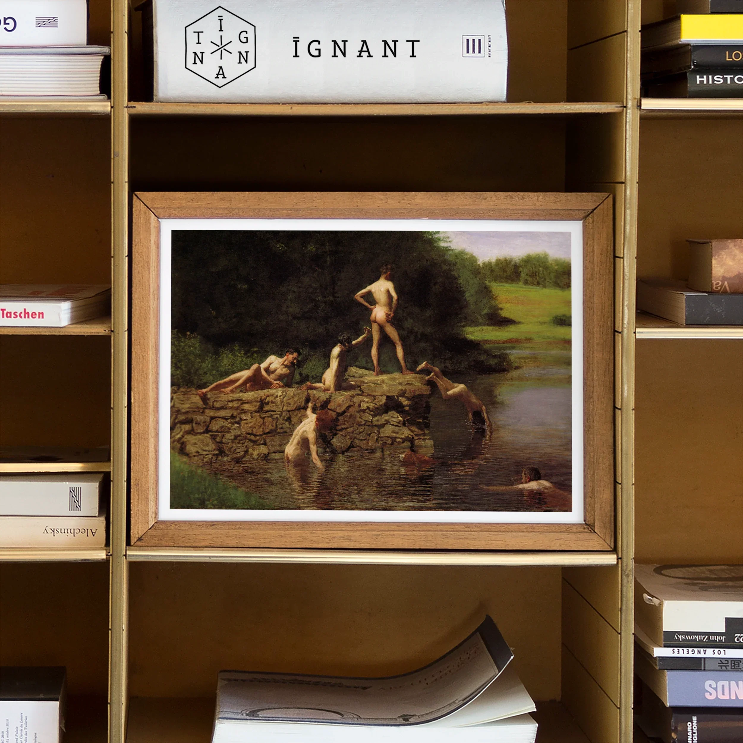 Swimming Hole Thomas Eakins Art Print, Framed Painting Swimmers Hole Summer Day