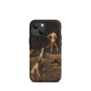 Swimming Hole - Thomas Eakins Iphone Case, 13 Mini / Matte, Phone Case Painting Nude Men