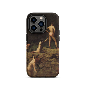 Swimming Hole - Thomas Eakins Iphone Case, 14 Pro / Matte, Iphone Case Nude Figures Painting