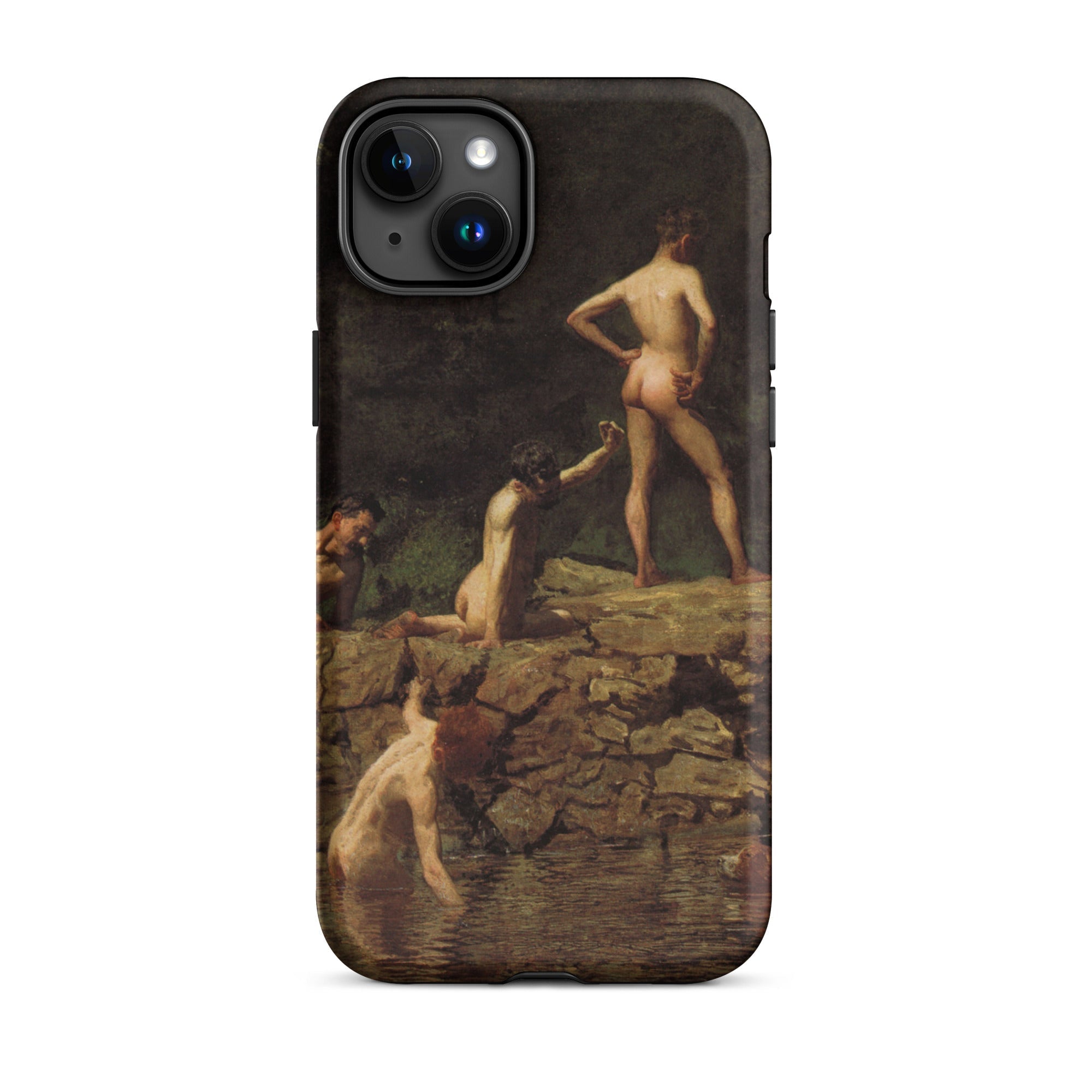 Swimming Hole Thomas Eakins Iphone Case, 15 Plus / Matte, Iphone Case Painting Nude Bathers