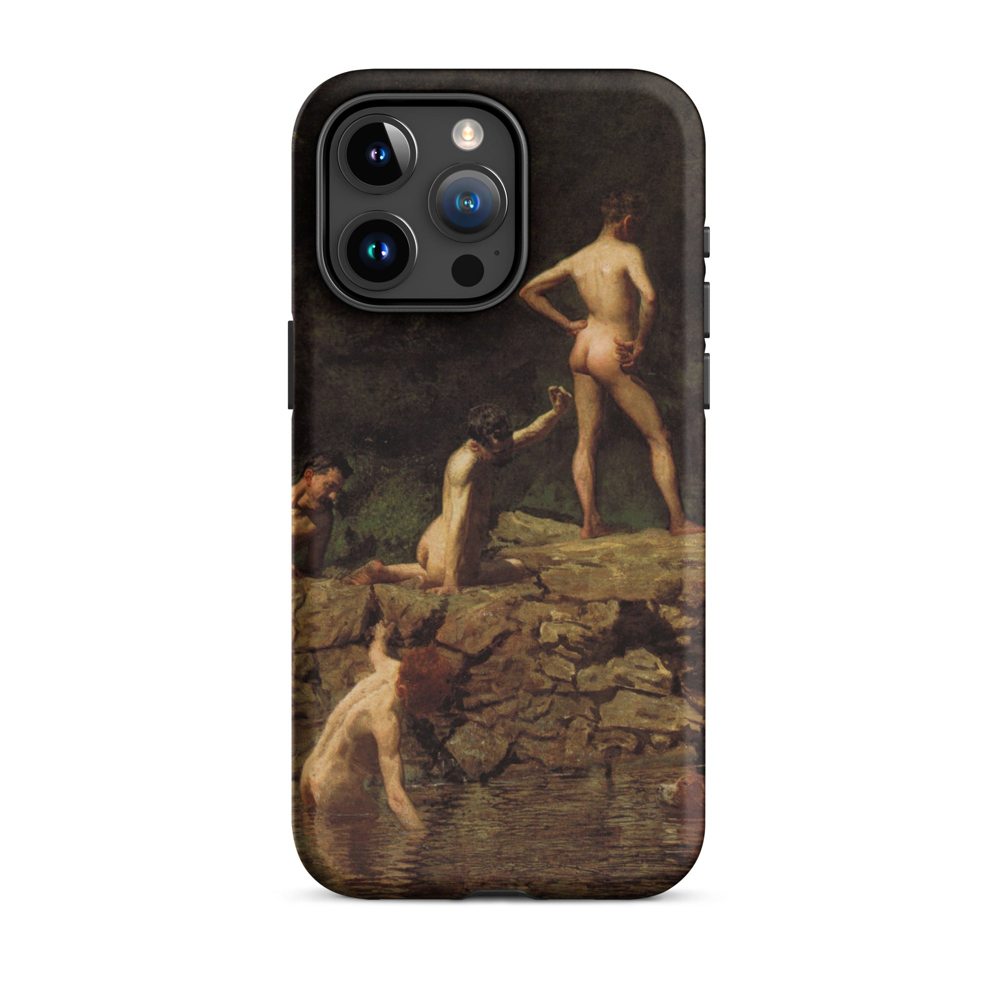 Swimming Hole Thomas Eakins Iphone Case, 15 Pro Max / Matte, Black Iphone Case Painting
