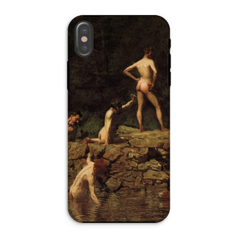 Swimming Hole - Thomas Eakins Iphone Case, Xs / Matte, Phone Case Classical Painting Nude Figures Body Water