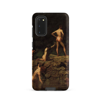 Swimming Hole - Thomas Eakins Samsung Case, Galaxy S20 / Matte, Black Smartphone Case Classical Painting Nude Figures