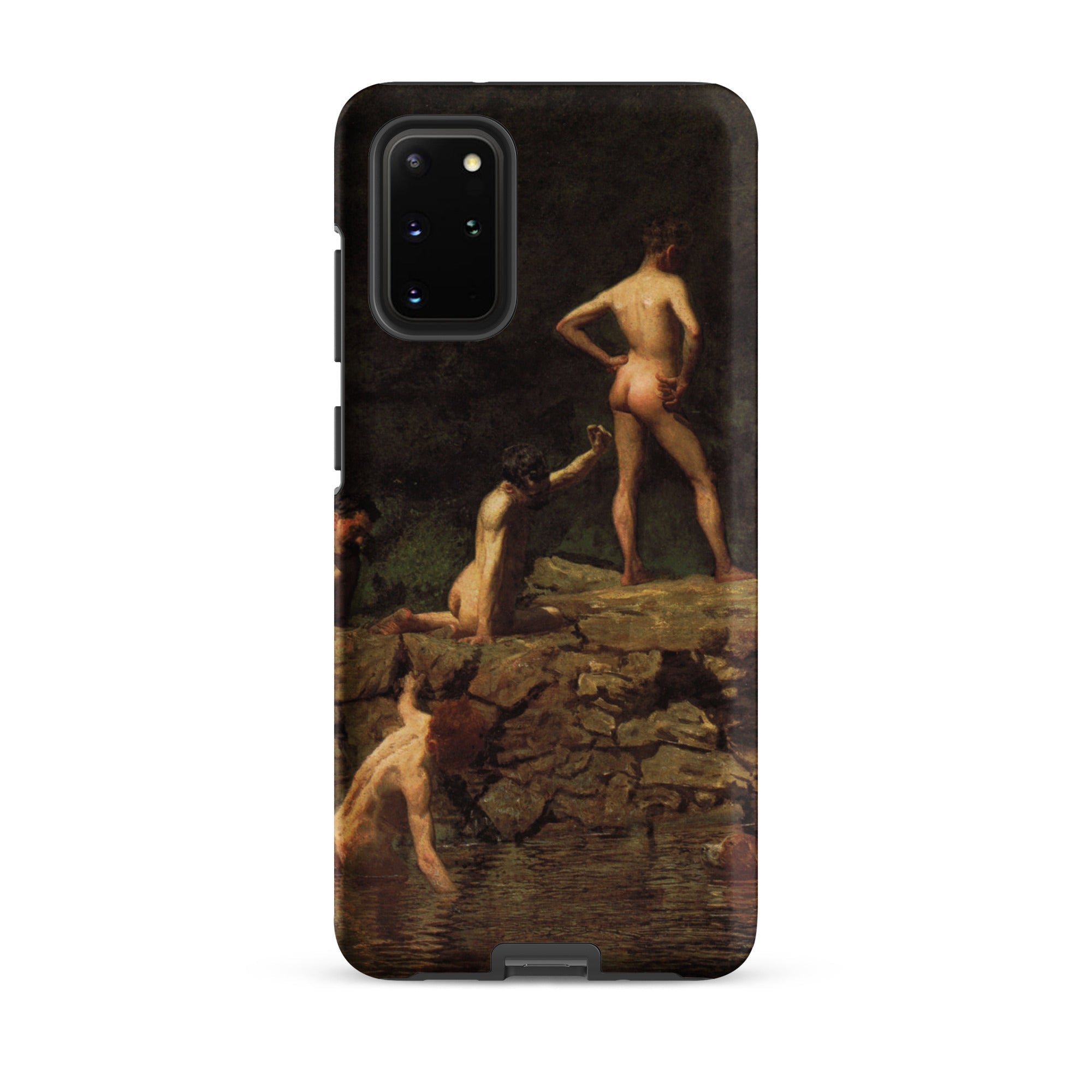 Swimming Hole Thomas Eakins Samsung Case, Galaxy S20 Plus / Matte, Black Phone Case Classical Painting Nude Figures Body