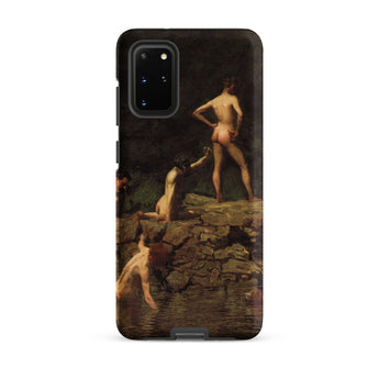 Swimming Hole - Thomas Eakins Samsung Case, Galaxy S20 Plus / Matte, Black Phone Case Classical Painting Nude Figures Body