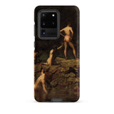 Swimming Hole - Thomas Eakins Samsung Case, Galaxy S20 Ultra / Matte, Black Smartphone Case Classical Painting Nude Male Figures