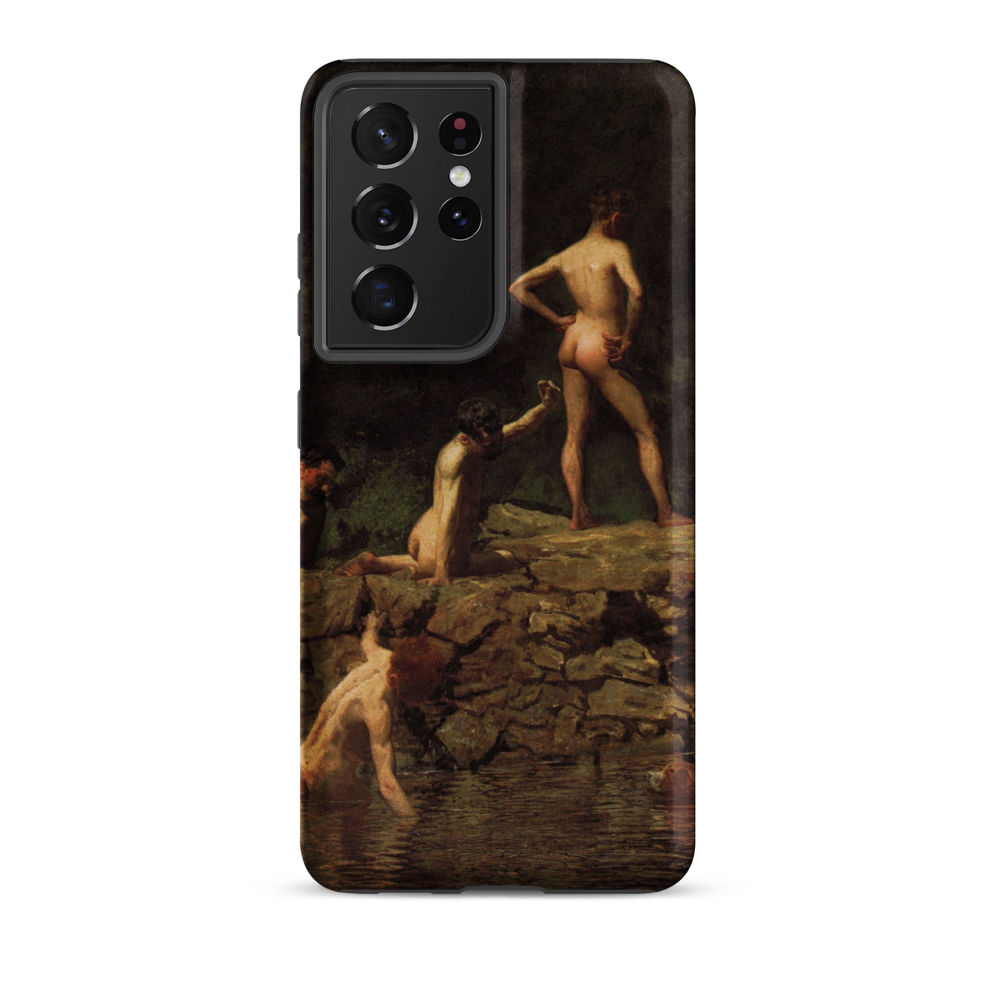Swimming Hole Thomas Eakins Samsung Case, Galaxy S21 Ultra / Matte, Smartphone Case Classical Painting Three Nude Men