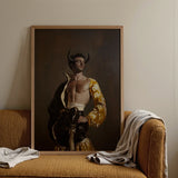 Swish Pricks - Gay Matador Fashionista Art Print / Canvas Framed Portrait Man Dark Horns Ornate Black Gold Gay Matador’s Bravado, Matador