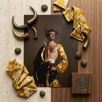 Swish Pricks - Gay Matador Fashionista Art Print / Canvas Richly Detailed Oil Painting Muscular Man Dark Curved Gay Matador’s Bravado,