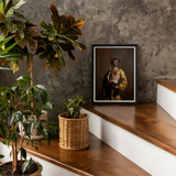 Swish Pricks - Gay Matador Fashionista Art Print, Framed Minotaur Portrait