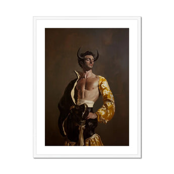 Swish Pricks - Gay Matador Fashionista Art Print, Shirtless Matador Traditional Attire Ornate Gold Sleeve