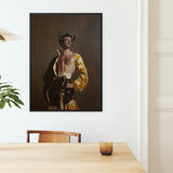 Swish Pricks - Gay Matador Fashionista Framed Canvas, Framed Painting Horned Man