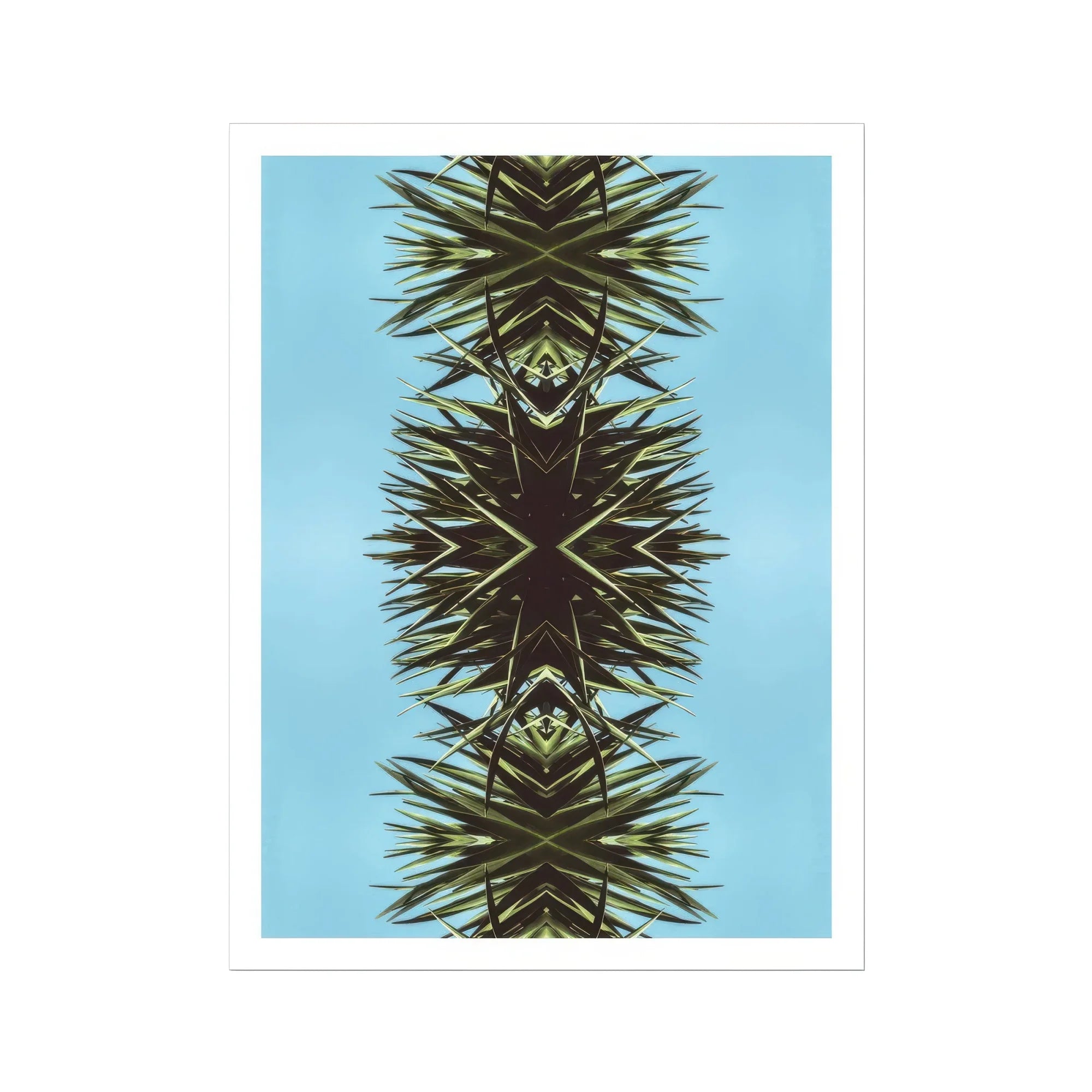 Pointy - Modern Mirrored Botanical Leaf Art Print Posters Prints & Visual Artwork