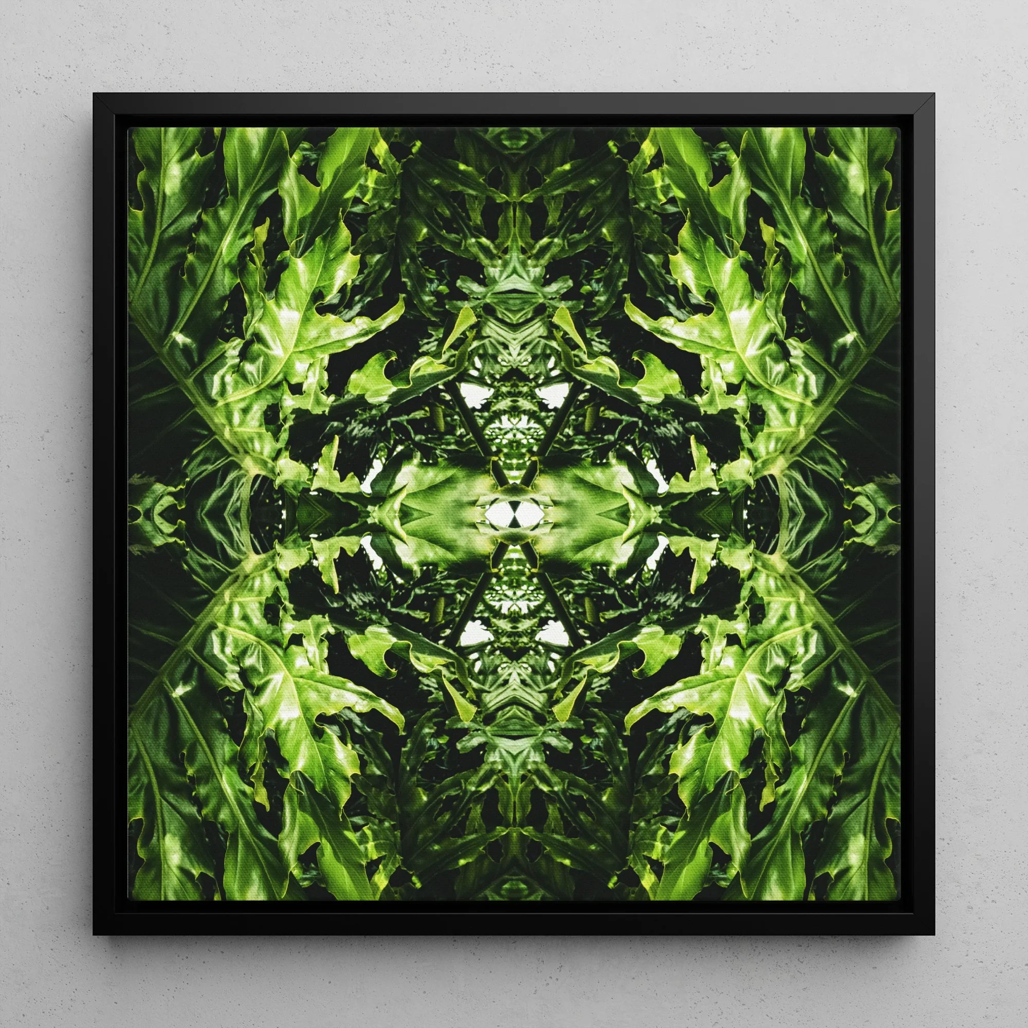 Reach out - Contemporary Botanical Op Art Framed Canvas Posters Prints & Visual Artwork