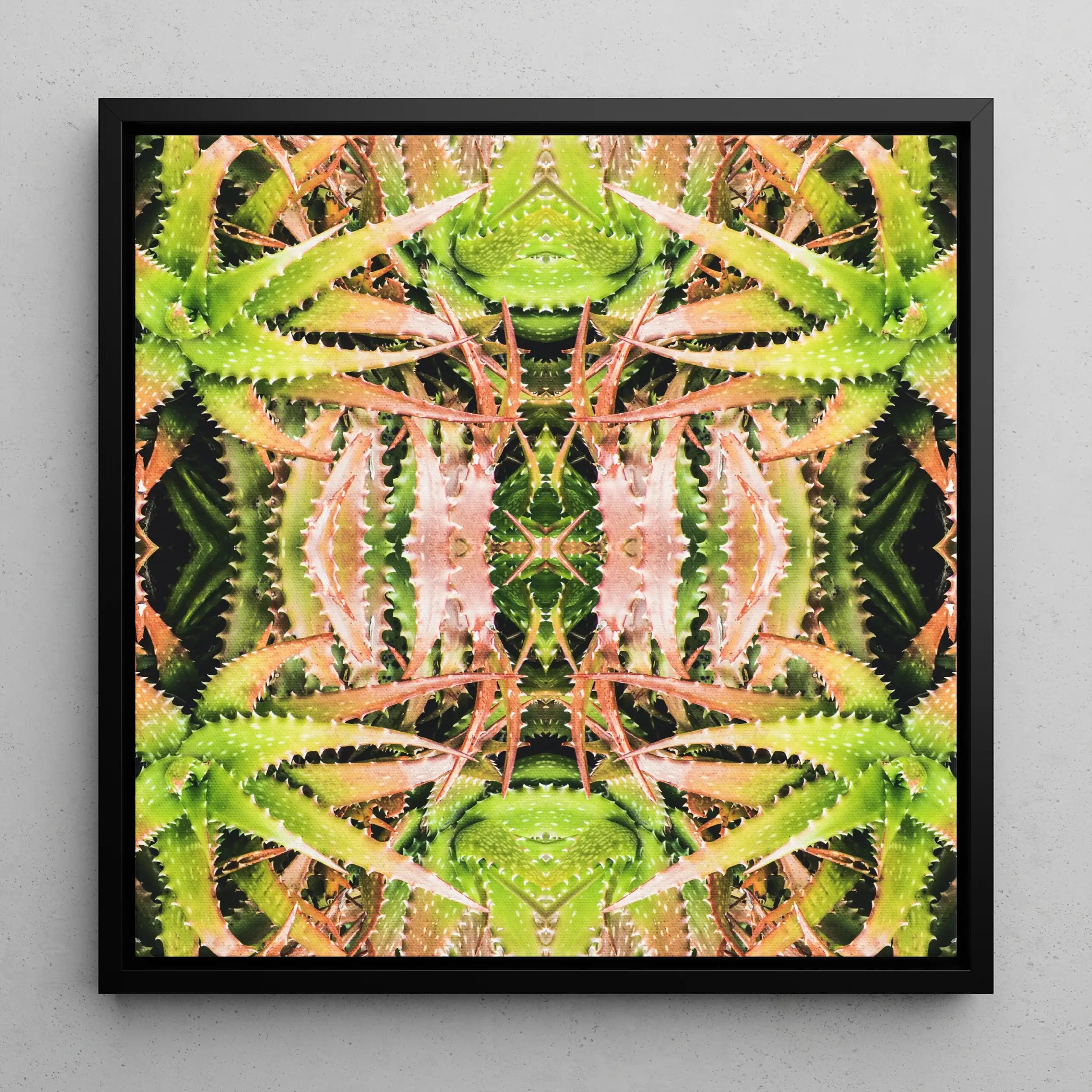 Centre Stage - Trippy Cactus Succulent Art Framed Canvas Posters Prints & Visual Artwork