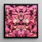 Tickled Pink - Bkk Orchid Flowers Op Art Framed Canvas Posters Prints & Visual Artwork