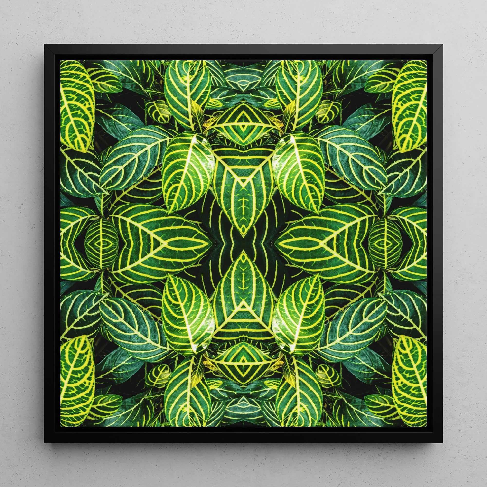 Just the Headlines - Trippy Fractal Leaf Framed Canvas Posters Prints & Visual Artwork