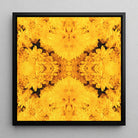 Gold Rush - Trippy Chrysanthemum Floral Art Framed Canvas Posters Prints & Visual Artwork