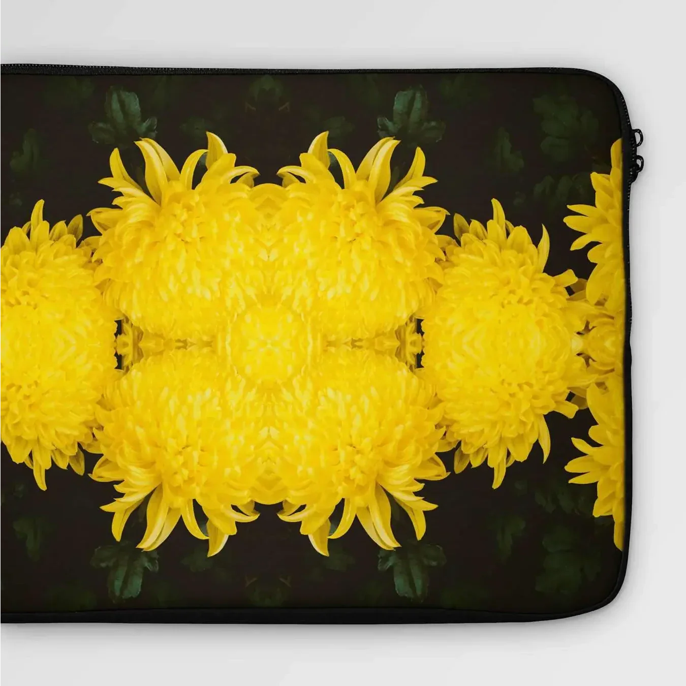 Tweedledee - Chrysanthemum Floral Op Art Laptop Sleeve 13 in Computer Covers & Skins