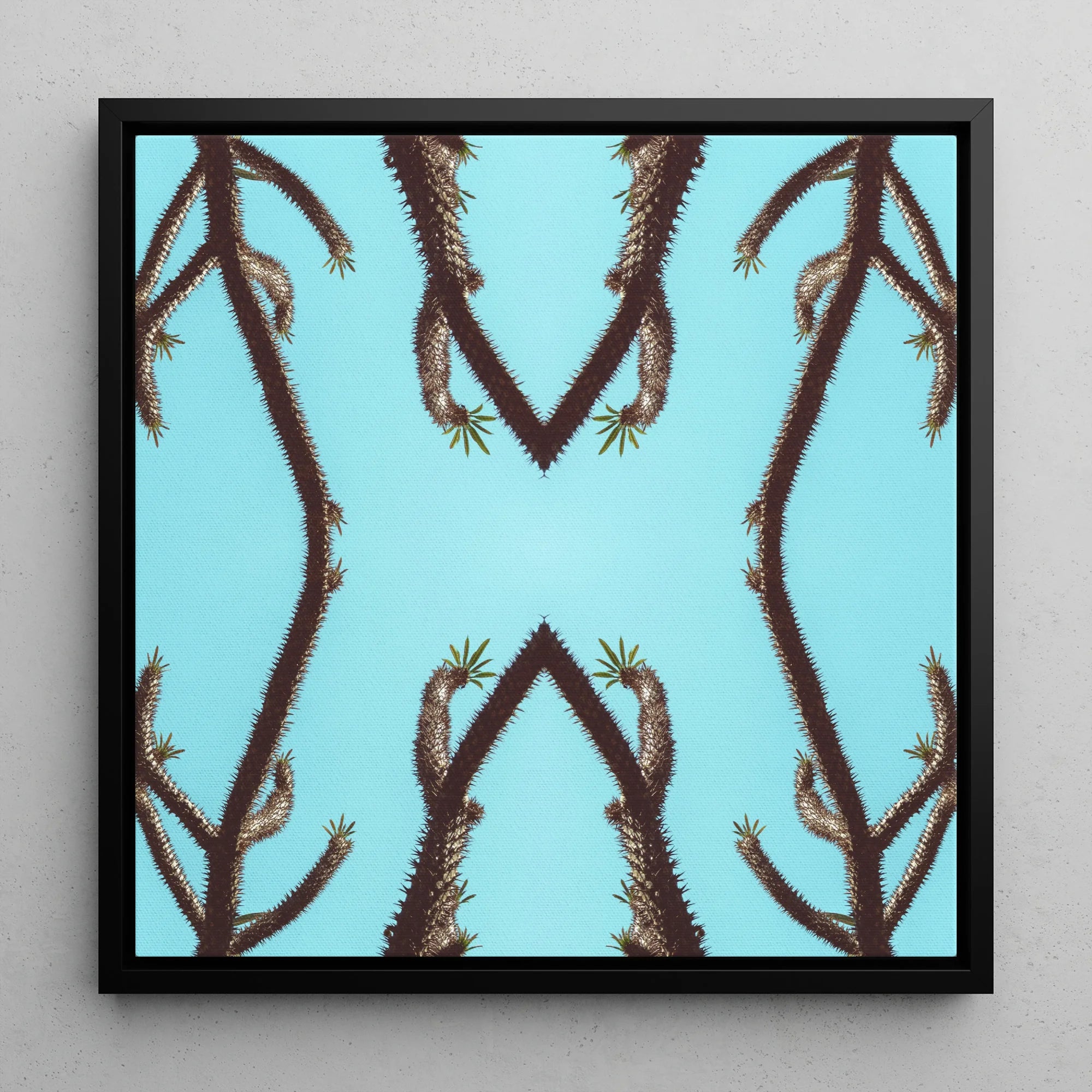 Chain Reaction - Trippy Succulent Framed Canvas Posters Prints & Visual Artwork