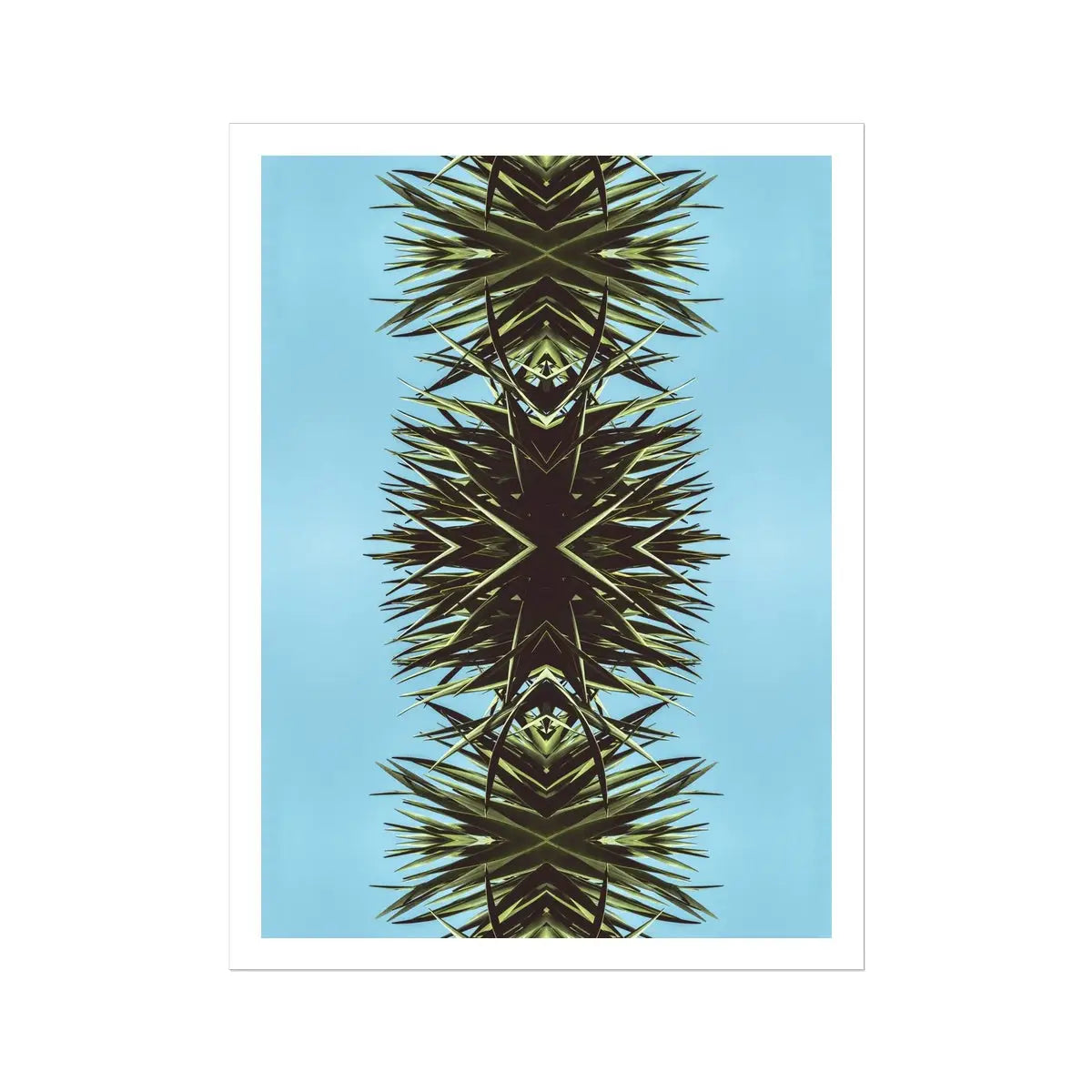 Pointy - Modern Mirrored Botanical Leaf Art Print 30’’x40’’ Posters Prints & Visual Artwork